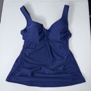 Talbots Women’s Swim Tank Top Navy Blue Underwire Size 6